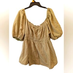 SPLA top 3X light green top Off the shoulder